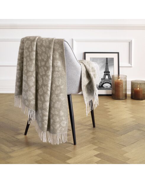 Plaid tissé Manuel Taupe - 130x180 cm
