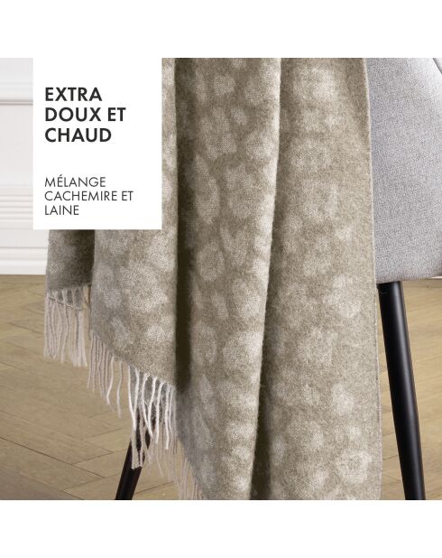 Plaid tissé Manuel Taupe - 130x180 cm