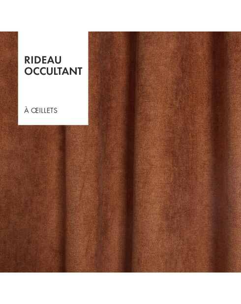 Rideau occultant à œillets - Kyoto Terracotta - 140x280 cm