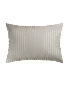 2 Taies d'oreiller en satin de coton Rayures classiques Taupe