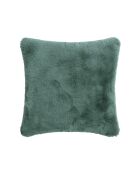 Housse de coussin en fausse fourrure verte - 40x40 cm