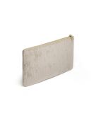 Pochette plate velours côtelé Taupe - 20x12 cm