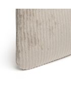 Pochette plate velours côtelé Taupe - 20x12 cm