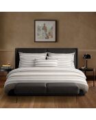 2 Taies d'oreiller en satin de coton Sylvestre Taupe