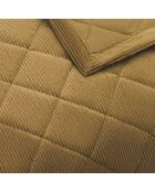 Couvre-lit en velours côtelé Diamond Mustard - 180x220 cm