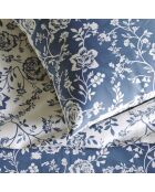 Taie d'oreiller percale cotton Fleurs Blue