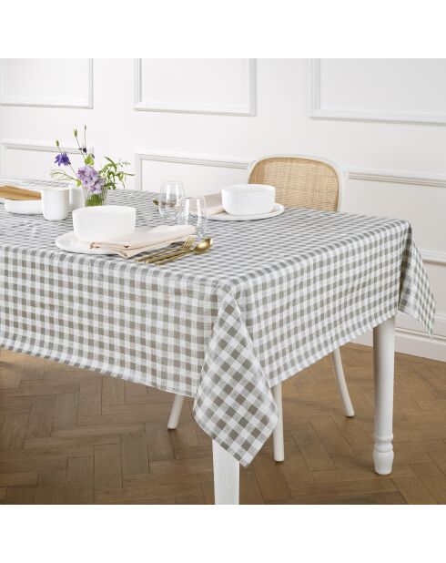 Nappe Damier Taupe