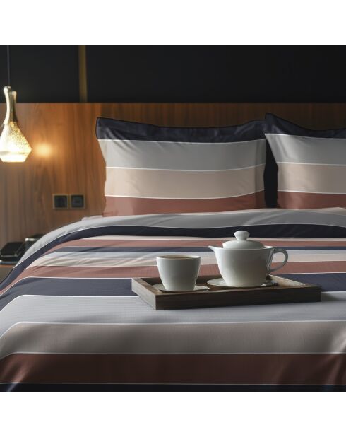 Housse de traversin cotton satin - Terres douces Brown - 43x210 cm