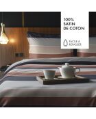 Housse de traversin cotton satin - Terres douces Brown - 43x210 cm