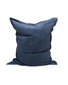 Housse de pouf bleue - 100x140 cm