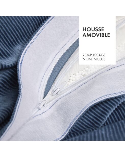 Housse de pouf bleue - 100x140 cm