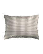 Taie d'oreiller en coton Vichy Taupe