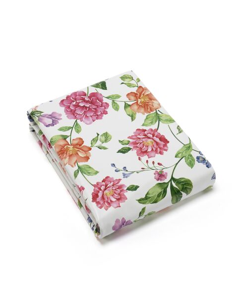 Nappe Fleurs et feuilles Blanc