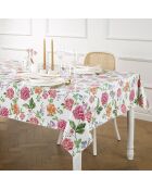 Nappe Fleurs et feuilles Blanc