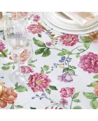 Nappe Fleurs et feuilles Blanc