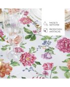 Nappe Fleurs et feuilles Blanc
