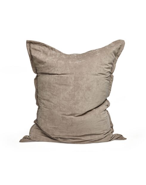 Housse de pouf taupe - 100x140 cm