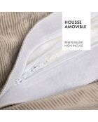 Housse de pouf taupe - 100x140 cm