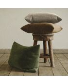 Housse de coussin en velours côtelé vert - 45x60 cm