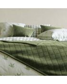 Housse de coussin en velours côtelé vert - 45x60 cm