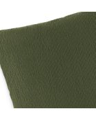 Housse de coussin en velours côtelé vert - 45x60 cm