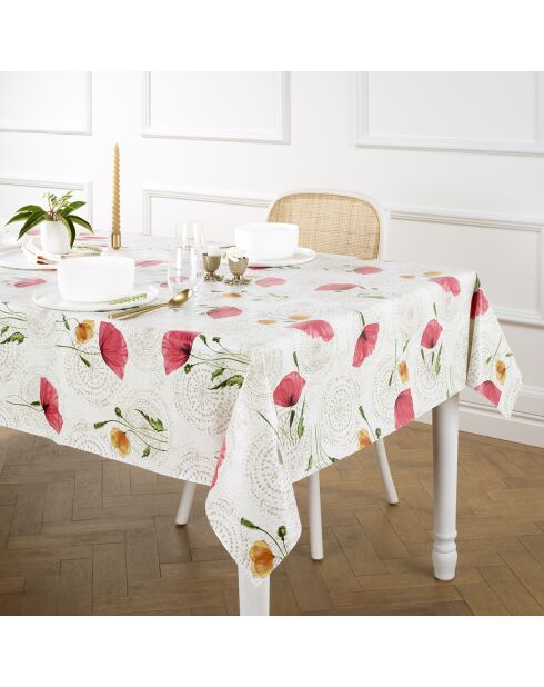 Nappe Papaver blanc cassé