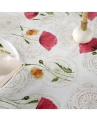 Nappe Papaver blanc cassé