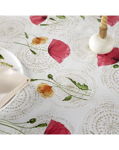 Nappe Papaver blanc cassé