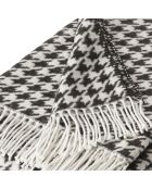 Plaid à carreaux tissé Pied de Poule Noir/Blanc - 130x170 cm