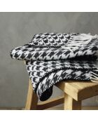 Plaid à carreaux tissé Pied de Poule Noir/Blanc - 130x170 cm