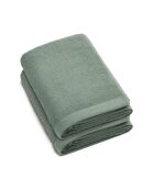Lot de 2 serviettes de bain vert bouteille - 2x70x140 cm
