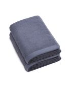 Lot de 2 serviettes de bain bleu-gris - 2x70x140 cm