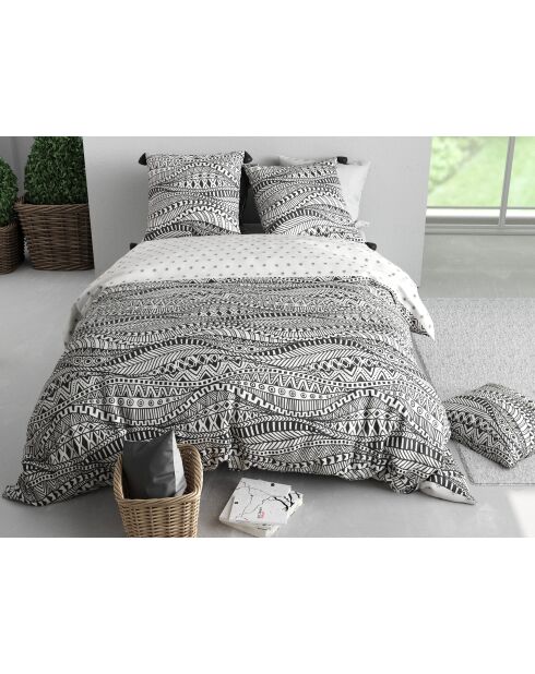 3-teiliges Bettbezug-Set Ohana, bedruckt, 100% Baumwolle, Fadenzahl 57