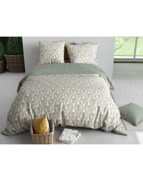 Pietra 3-delig dekbedovertrekset met print, 100% katoen, draaddichtheid 57