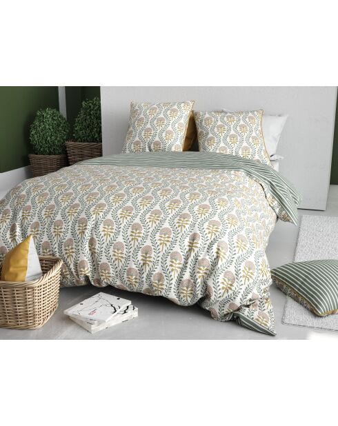 Pietra 3-delig dekbedovertrekset met print, 100% katoen, draaddichtheid 57