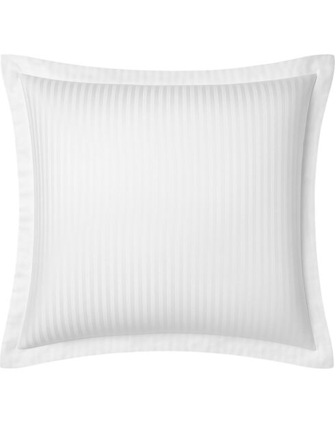 2 Taies d'oreiller 100% satin coton amboise blanches
