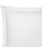 2 Taies d'oreiller 100% satin coton amboise blanches