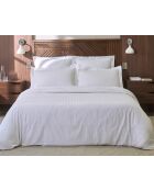 2 Taies d'oreiller 100% satin coton amboise blanches