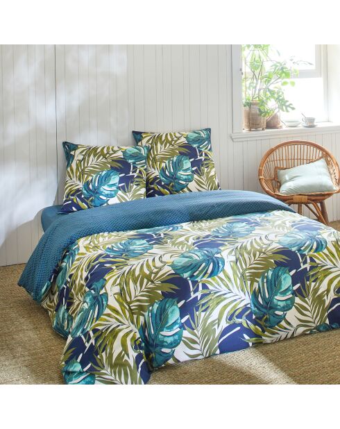 3-teiliges Bettbezug-Set, 100% Baumwolle, Fadenzahl 51, Terciera, Grün, 240 x 220 cm