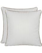 Lot de 2 oreillers plume de canard blancs - 60x60 cm