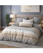 3-teiliges Bettbezug-Set aus Strate-Baumwolle, Fadenzahl 57, grau/beige