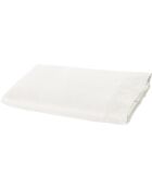 Drap plat 100 % percale de coton blanc