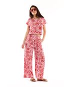 Pantalon ample imprimé Alessandro rose
