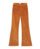 Pantalon flare en velours côtelé Victoria camel