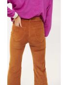 Pantalon flare en velours côtelé Victoria camel