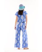 Pantalon ample imprimé Alessandro bleu