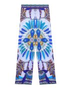 Pantalon droit imprimé Athena bleu