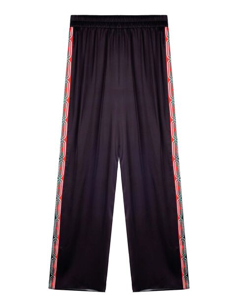 Pantalon droit à motifs Tina noir
