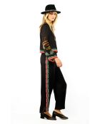 Pantalon droit à motifs Tina noir