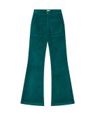 Pantalon bootcut velours côtelé Elisabeth bleu